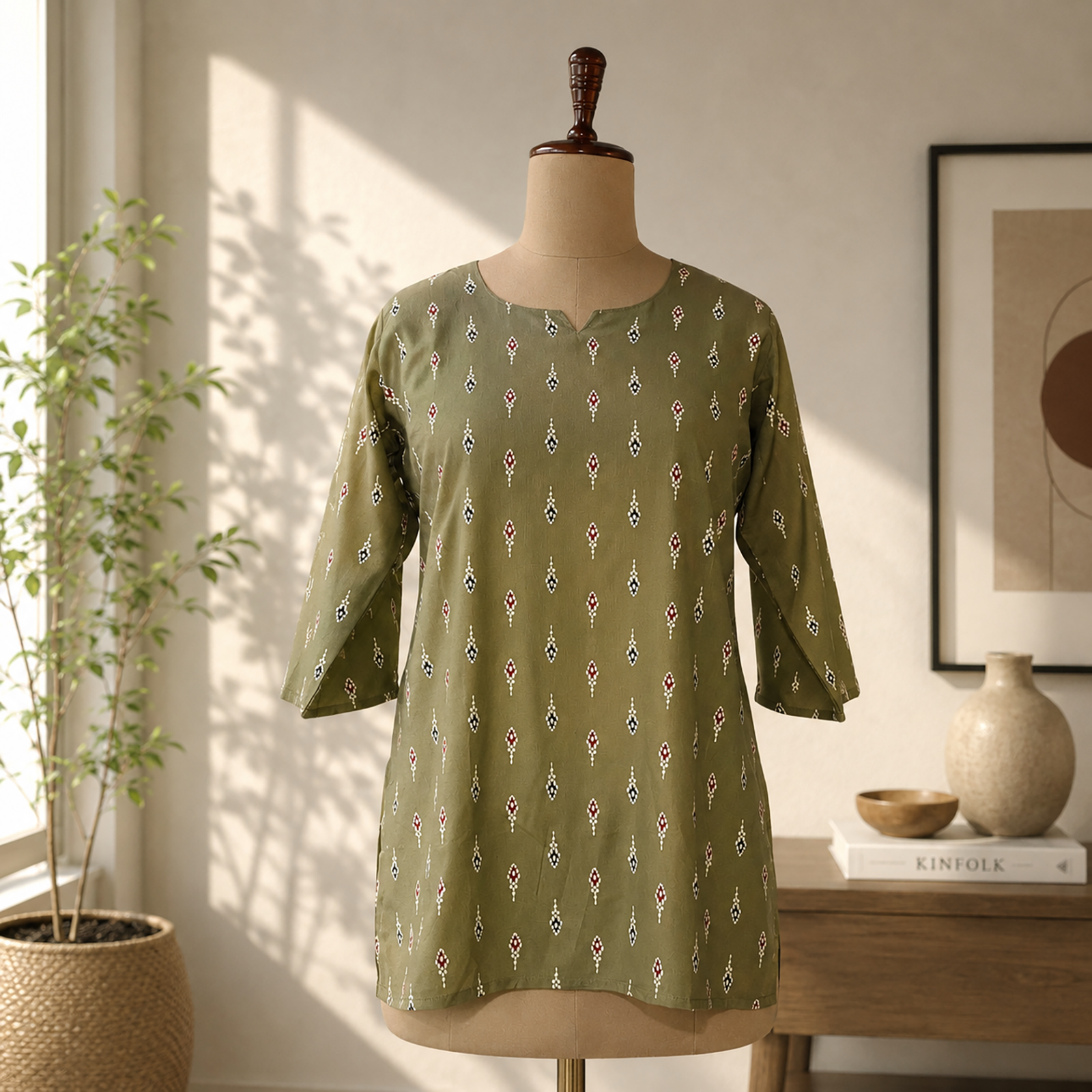 Bold Floral Print Kurtis - C000004