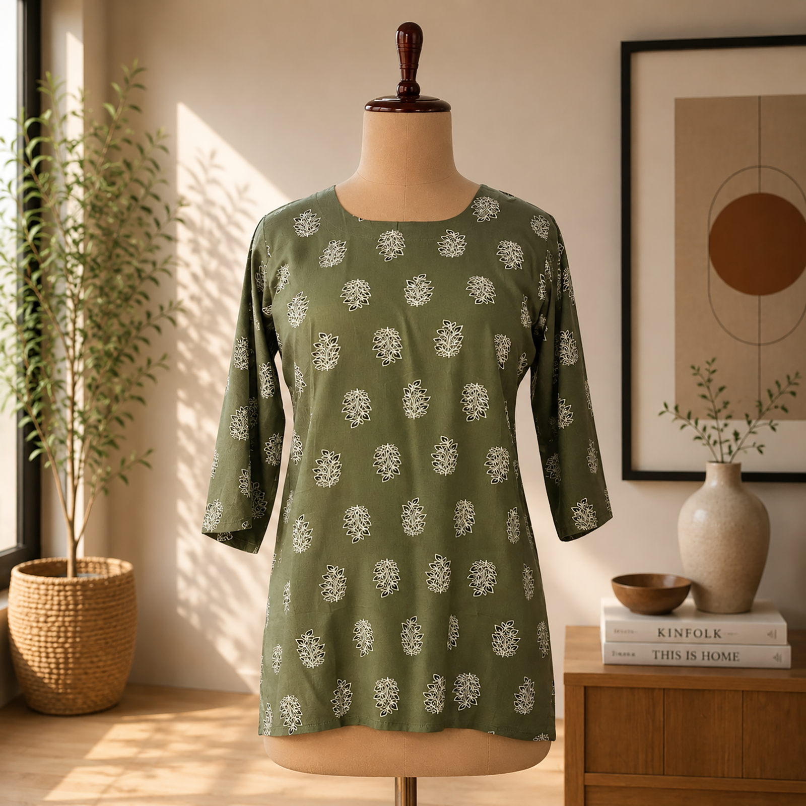 Bold Floral Print Kurtis - C000008